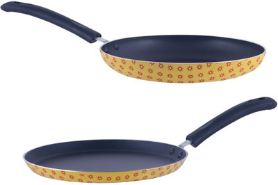 

Brilliant Galaxia 2pc Induction Non-Stick Tawa & Fry Pan Induction Bottom Cookware Set(Aluminium, 2 - Piece), Yellow
