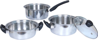 

Khaitan Induction Bottom Cookware Set(Stainless Steel, 4 - Piece)