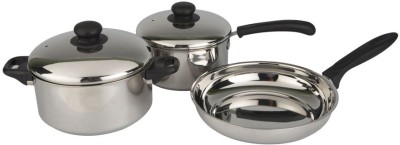 Butterfly Induction Bottom Cookware Set(Stainless Steel, 3 - Piece)