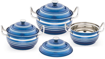 

Pigeon Induction Bottom Cookware Set(Stainless Steel, 6 - Piece), Blue