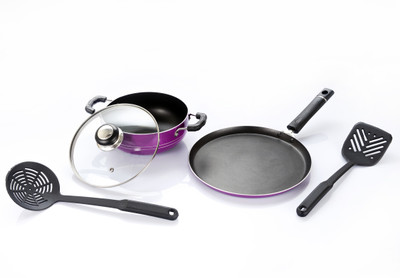 

Sumeet Nonstick Celebration Five Cookware Set(Aluminium, 5 - Piece), Purple