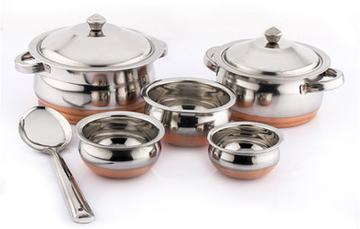 

Mahavir Cookware Set(Stainless Steel, 6 - Piece)