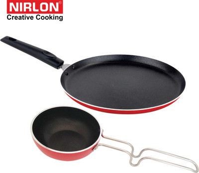 NIRLON COMBO SET Non-Stick Coated Cookware Set(PTFE (Non-stick), Aluminium, 2 - Piece)