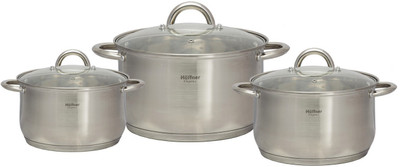 

Hoffner Induction Bottom Cookware Set(Stainless Steel, 6 - Piece)
