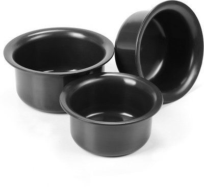 

Sumeet Hard Anodisesd Tope set 10-12 Cookware Set(Aluminium, 3 - Piece), Black