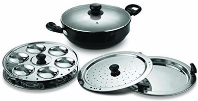 

Pigeon Induction Bottom Cookware Set(Stainless Steel, 6 - Piece), Black