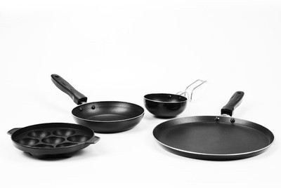 

Sumeet Nonstick FAB-4 Cookware Set(Aluminium, 4 - Piece), Black
