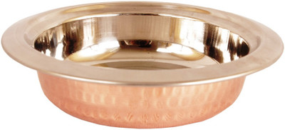 

Indian Art Villa Steel Copper Round Entree Bowl, Dinnerware, Capacity -450 ML,Serveware & Tableware Copper Bowl(Brown, Pack of 1)