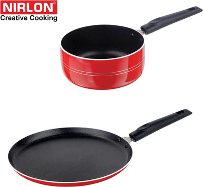 NIRLON COMBO SET Non-Stick Coated Cookware Set(PTFE (Non-stick), Aluminium, 2 - Piece)