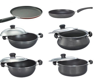 18% OFF on Prestige Cookware Set(Aluminium, 6 - Piece) 18% OFF on Prestige Cookware Set(Aluminium, 6 - Piece)