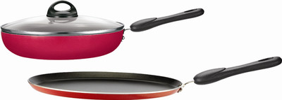 

Premier Induction Bottom Cookware Set(Aluminium, 3 - Piece), Red