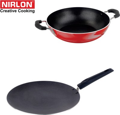 NIRLON COMBO SET Non-Stick Coated Cookware Set(PTFE (Non-stick), Aluminium, 2 - Piece)