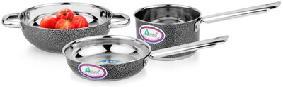 

AIRAN Induction Bottom Cookware Set(Stainless Steel, 3 - Piece), Silver