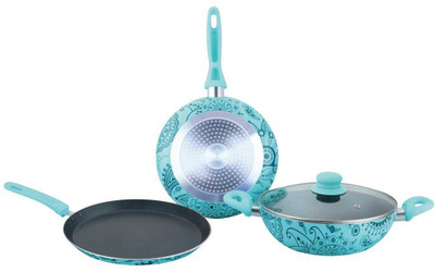 

Wonderchef Oscar Blue Doppio Induction Bottom Cookware Set(Aluminium, 4 - Piece)