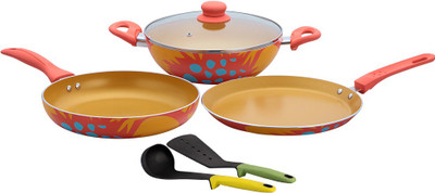 

Wonderchef Carnation Cookware Set(Aluminium, 4 - Piece), Multicolor