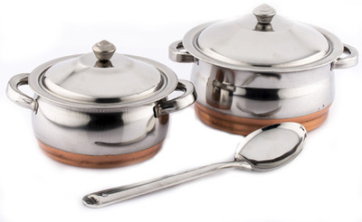 

Mahavir Cookware Set(Stainless Steel, 3 - Piece)