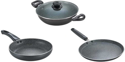 

Prestige Induction Bottom Cookware Set(Aluminium, 3 - Piece), Black