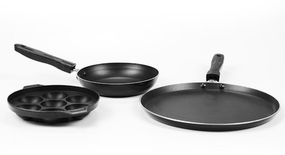 

Sumeet Nonstick Tricon Cookware Set(Aluminium, 3 - Piece), Black
