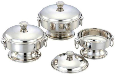 

chintamani Cookware Set(Stainless Steel, 6 - Piece), Silver