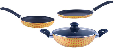

Brilliant Galaxia 4pc Nonstick Induction based Induction Bottom Cookware Set(Aluminium, 3 - Piece), Yellow