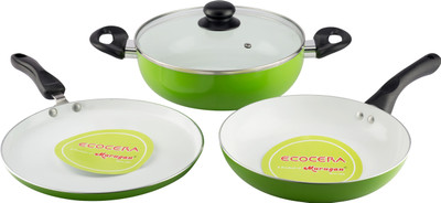 38% OFF on Murugan Ecocera Ceramic (Set of 3) Induction Bottom Cookware Set(Aluminium, 3 - Piece) 38% OFF on Murugan Ecocera Ceramic (Set of 3) Induction Bottom Cookware Set(Aluminium, 3 - Piece)