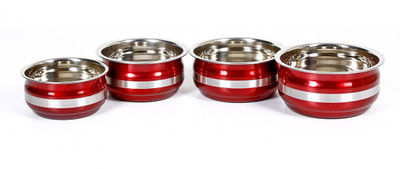 

birdy Induction Bottom Cookware Set(Stainless Steel, 4 - Piece), Red