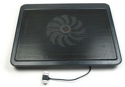 

De-TechInn USB Powered Metal Body Big Fan Stand For Laptop Notebook Blue Light Cooling Pad(Black, Multicolor)
