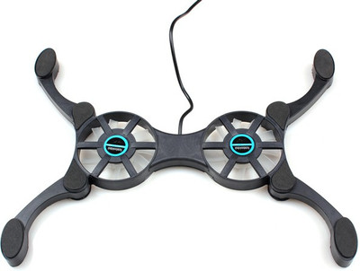 Safeseed Universal Foldable Flexible Laptop Notebook Dual USB Dual Fan Octopus Cooling Pad(Black) available at flipkart for Rs.275