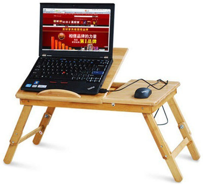 

Traders Portable Wooden Laptop Table Cooling Pad(Brown)