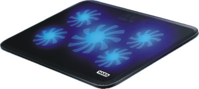 

Hako HK05 Five Inbuilt Fans Thunder Series Cooling Pad(Black)