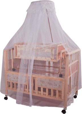 

MeeMee Baby Wooden Swing & Mosquito Net Cot(Beige)