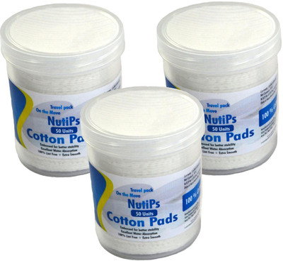 

Nutips Cotton Pads 50U ( Pack of 3)(50 Units)