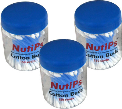 

Nutips Cotton Buds 150 Swabs (Pack of 3)(75 Units)