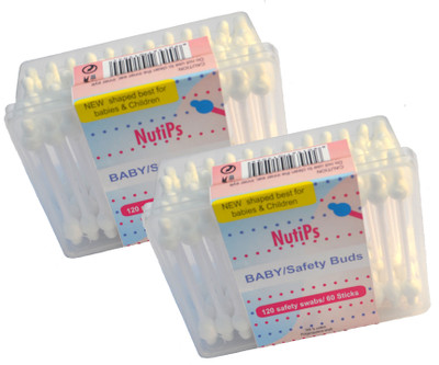 

Nutips Baby / Safety Buds 120 Swabs(Pack of 60)