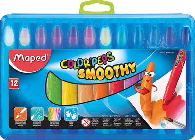 

Maped Colourpeps Gel Triangular Shaped Plastic Crayons(Set of 1, Blue)