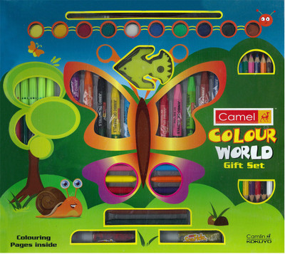 

Camlin Colour world Gift set Straight Shaped Oil Pastels Crayons(Set of 1, Multicolor)