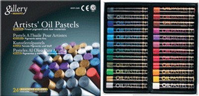 Mungyo Oil Pastel Crayons(Set of 24, Assorted Metallic)