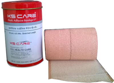 

KS Care Elastic Adhesive B.P. Crepe Bandage(10 cm)