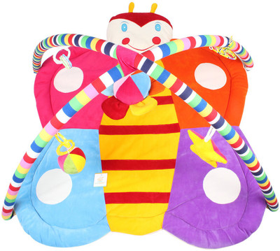 

Ole Baby Plushy Butterfly Twist And Fold Musical Activity Play Gym-Newborn Playmat(Multicolor)
