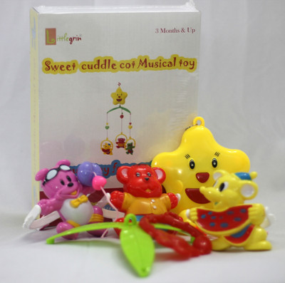 

Little Grin Sweet Cuddle Cot Cradle Musical Rattle 6 Pc Set For Infants Toddler New Born Toy(Multicolor)
