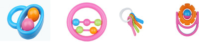 

Little Innocent Pack Of 4 Baby Rattle(Multicolor)