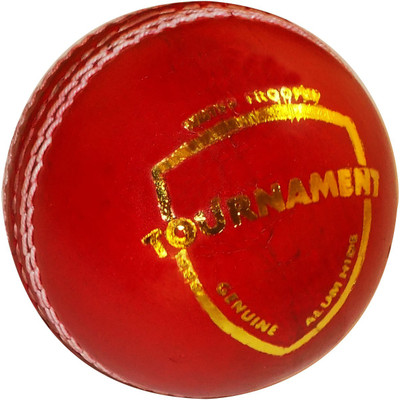 TOURNAMENT 4 pc Cricket Leather Ball(Pack of 1, Red)
