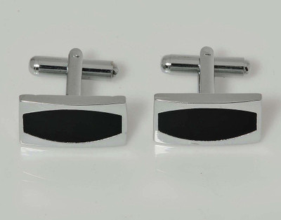 

Tiekart Stainless Steel Cufflink(Black)