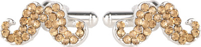 TRIPIN Brass Cufflink Set(Silver, Brown)