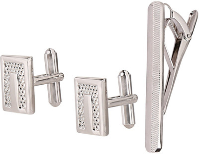 

Park Avenue Metal Cufflink & Tie Pin Set(Silver)