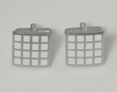

Tiekart Stainless Steel Cufflink(White)