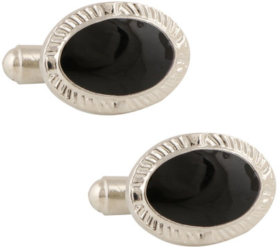 Bsquare Brass Cufflink(Silver, Black)
