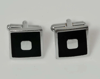 

Tiekart Stainless Steel Cufflink(Black)