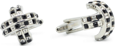 

Gildermen Alloy Cufflink(Silver, Black), Black;silver