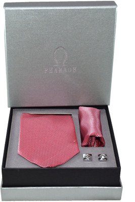 

Pharaoh Silk Cufflink & Tie Pin Set(Red)